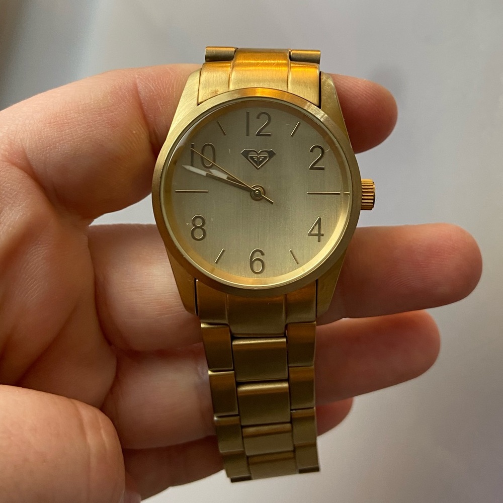Women’s Gold Roxy “Downtown” watch
